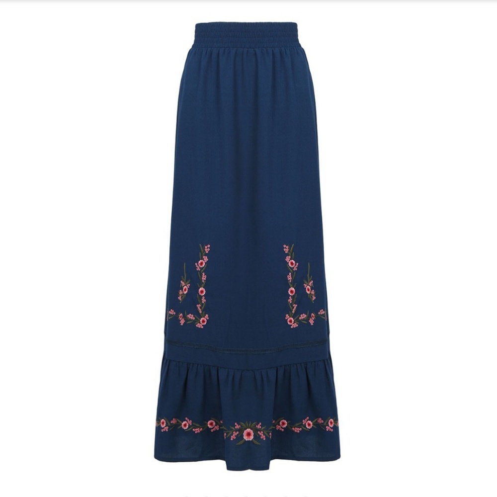 Navy maxi skirt